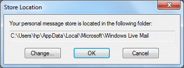 Store Folder Location